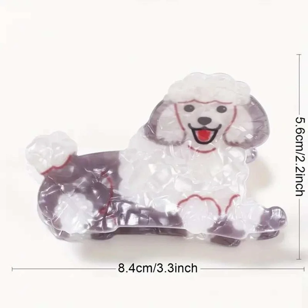 Poodle Dog Hair‎ Claw Clip Cute Animal Hair Accessories for Women Girls